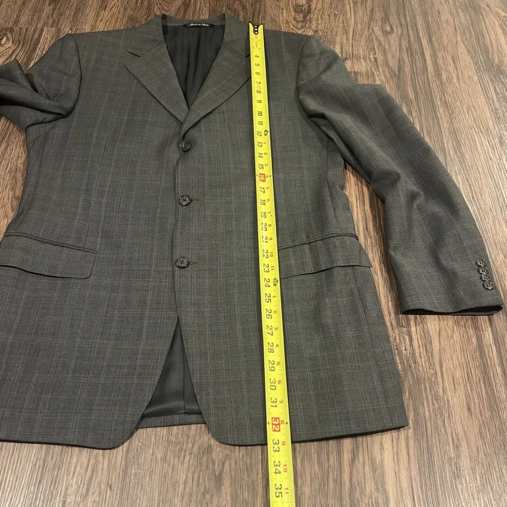 CANALI Fodera Gray Plaid Check Wool Blazer Sport Coat Jacket - EU 52 / US 42 L